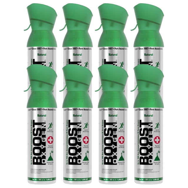 Pack de 8 Botes de Oxígeno Boost Oxygen Natural Mediano 5L