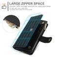 thumbnail image 4 of Decase for Samsung Galaxy A56 5G Wallet Phone Case with Crossbody Lanyard Strap&Wrist Strip,Shockproof Stylish Zipper Pockets Case with Card Slots+Cash Slots,PU Leather Folio Book Design,Black, 4 of 9