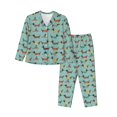 thumbnail image 1 of Fotbe winter ski Dachshund Conjunto de Pijama de Manga Larga para Mujer con Estampado, Ropa de Dormir de 2 Piezas, Conjunto de Casa Suave y Cómodo con Bolsillos-Medium, 1 of 7
