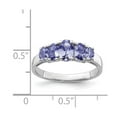 thumbnail image 2 of 925 Sterling Silver 5-stone Oval Tanzanite Ring Size 8 Ring for Women - 1.28 cwt, 2 of 2