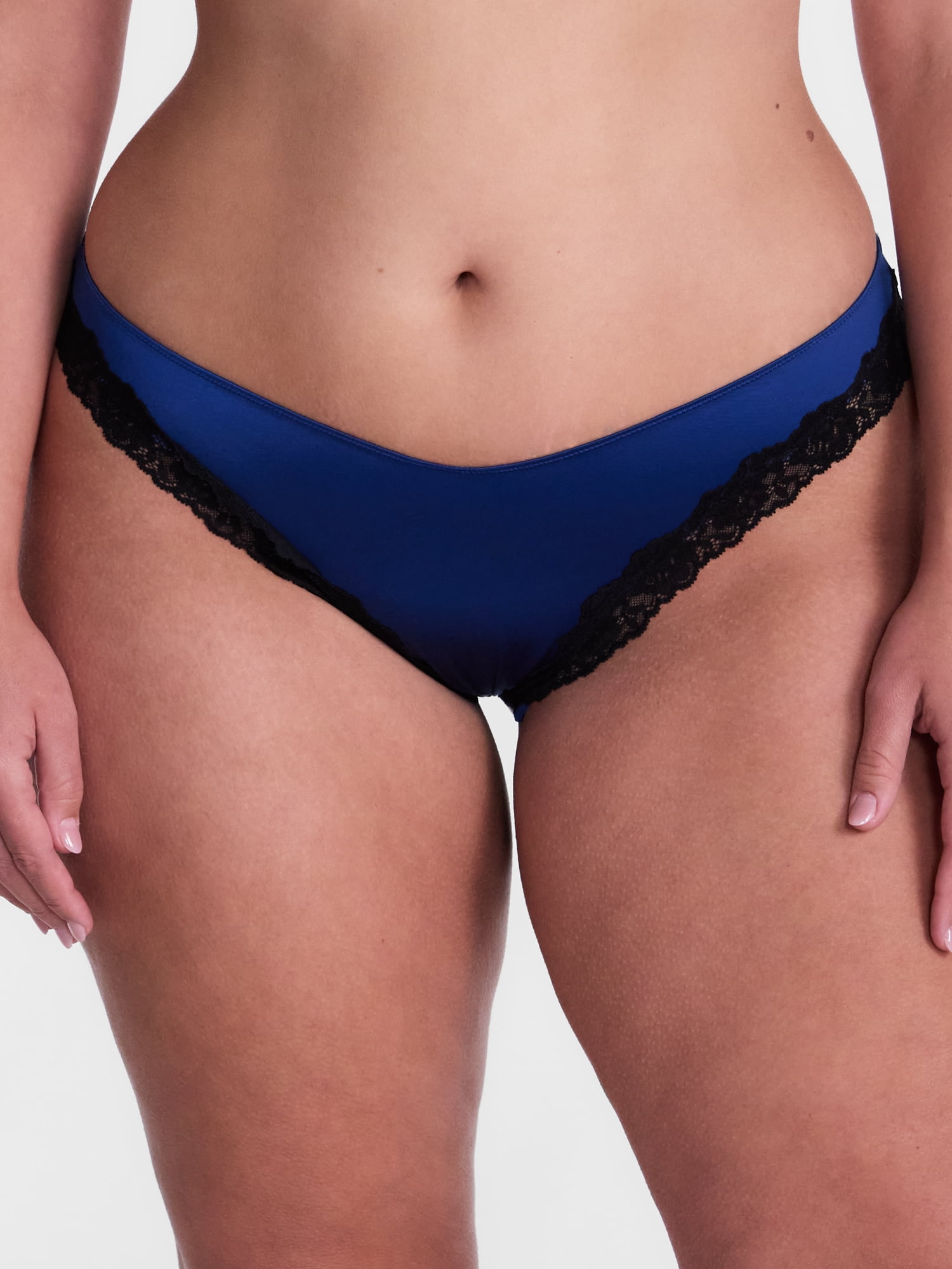 Joyspun Women's Shine & Lace Thong, 3-Pack, XS - XXXL