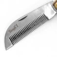 thumbnail image 2 of Jeffers Equine Folding Pocket Stripping Comb for Horses – Compact Foldable Grooming Tool, Wooden Handle, Steel Blade, Mane, Tail & Horse Coat Stripping, Thinning, Portable Equestrian Grooming, 2 of 3