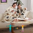 thumbnail image 4 of Manta portátil con capucha Bedsure Sherpa con capucha y estampado de gato, 4 of 6