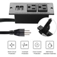thumbnail image 3 of Oeillets d'Alimentation de Bureau Conférence Barre d'Alimentation Encastrée dans Prise de Bureau Prise d'Alimentation Ports USB Rallonge Cordon d'Alimentation, 3 of 6
