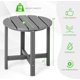 thumbnail image 5 of ZYPPPA Round Outdoor Side Table, 18 Inch Weather Resistant HDPE Adirondack Table, Outdoor Indoor Chairside End Tables, Patio Side Table for Lawn Garden Balcony Backyard, Easy Assembly (1, Gray), 5 of 19