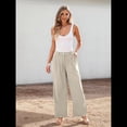 thumbnail image 4 of Pantalones de Vestir de Pierna y Cintura Alta para Mujer. Beige XL, 4 of 7