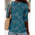 thumbnail image 2 of Nyfairy Plus Size Women's Round Neck Short Sleeve Casual Loose Tunic Top, 2 of 4
