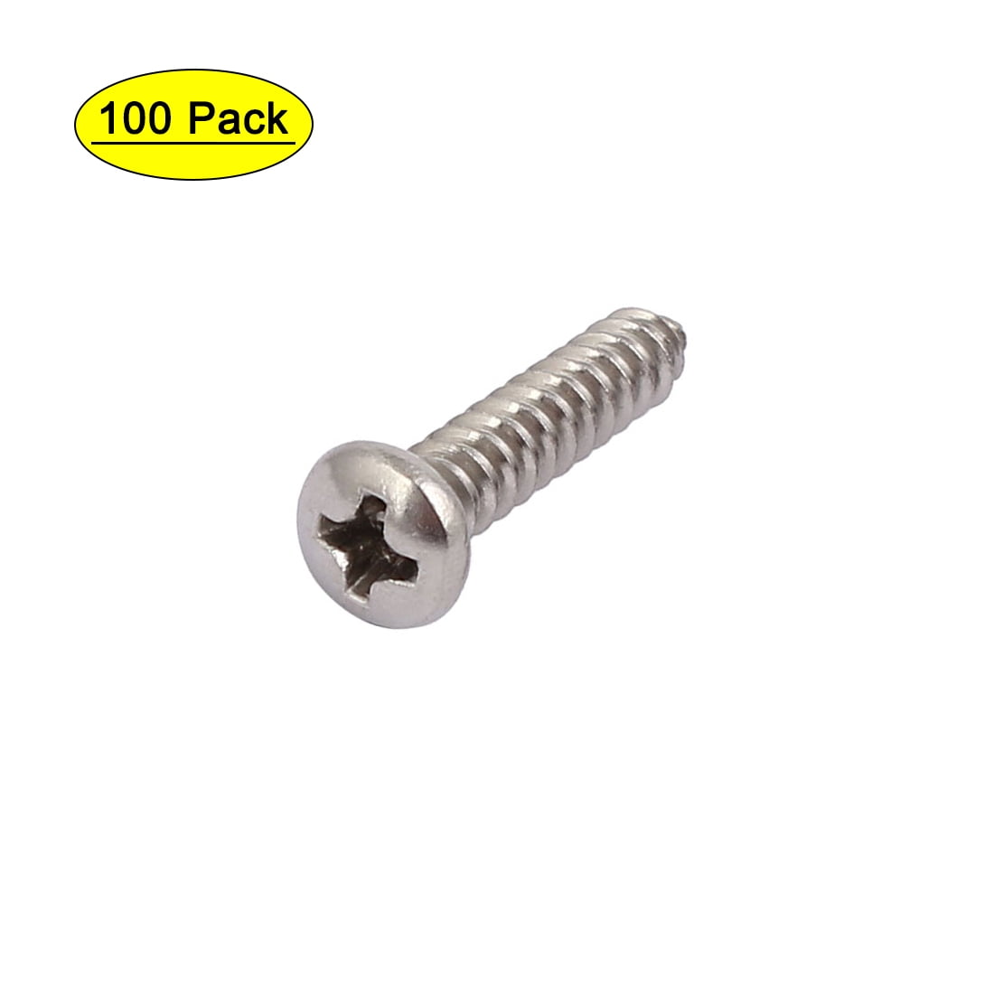 20/100Pcs M4 16/20mm Stainless Steel Phillips Round Pan Head Self Tapping Screw 