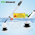 thumbnail image 3 of Electric Spin Scrubber, Adjustable Extension Handle 9 Replaceable Brush Heads,Cordless Cleaning Brush with 2H Power Dual Speed, IPX7 Waterproof for Bathrooms, Bathtubs Kitchens, Floors, Tiles, 3 of 8