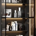 thumbnail image 6 of KULAGAGA Bookcases Organizer with LED Lights, Heavy Duty Display Cabinet with Glass Door for Living Room, 31.5" Wide, 6 of 7