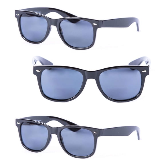 3 Pair of Unisex Reading Sunglasses - Full Frame Sun Readers (non bifocal) (Black/Black, 2.0)
