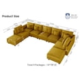 thumbnail image 2 of NYBOPAVIS Modular Sectional Sofa, 9 Seat Modular Sectional Sofa with Storage, Oversized Corduroy Sofa Couch for Living Room Yellow, 2 of 8