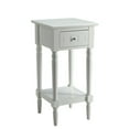 thumbnail image 3 of Home Square French Country Square End Table in White Wood Finish - Set of 2, 3 of 4
