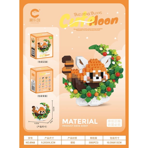 Sanrio Kuromi Cinnamoroll panda gato ratón pequeño animal modelo juguetes de bloques de construcción decoración del hogar adornos regalos para niños lindo
