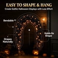 thumbnail image 5 of 6.56 Ft Halloween Black Rope Fringe Garland, Lighted Faux Black Garland Gothic Hanging Vine for Mantle Banister Spooky Halloween Decor, 5 of 7