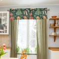 thumbnail image 3 of Yayeee Kitchen Valance Rod Pocket 54" x 18" Living Room Window Curtain, Brown Christmas Gingerbread, 3 of 6