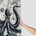 thumbnail image 3 of Orinice  Blue Nautical Octopus Bathroom Sets Cool Ocean Kraken Sailboat Pirate Theme Funny Octopus Retro Underwater Marine Life Shower Curtain and Bath Mat Set 60x72, 3 of 7