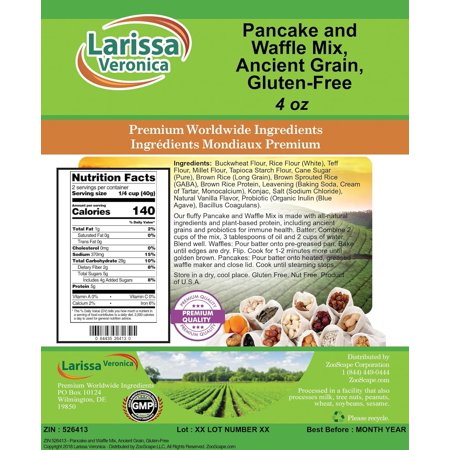 Pancake and Waffle Mix, Ancient Grain, Gluten-Free (4 oz, ZIN: 526413) - 3 Pack