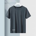 thumbnail image 2 of Mens Short Sleeve Shirts, Men's Cooling Ice Silk Running Shirts Quick Dry Short Sleeve Athletic Gym T-Shirts Outdoor Workout Tshirts, 2 of 5