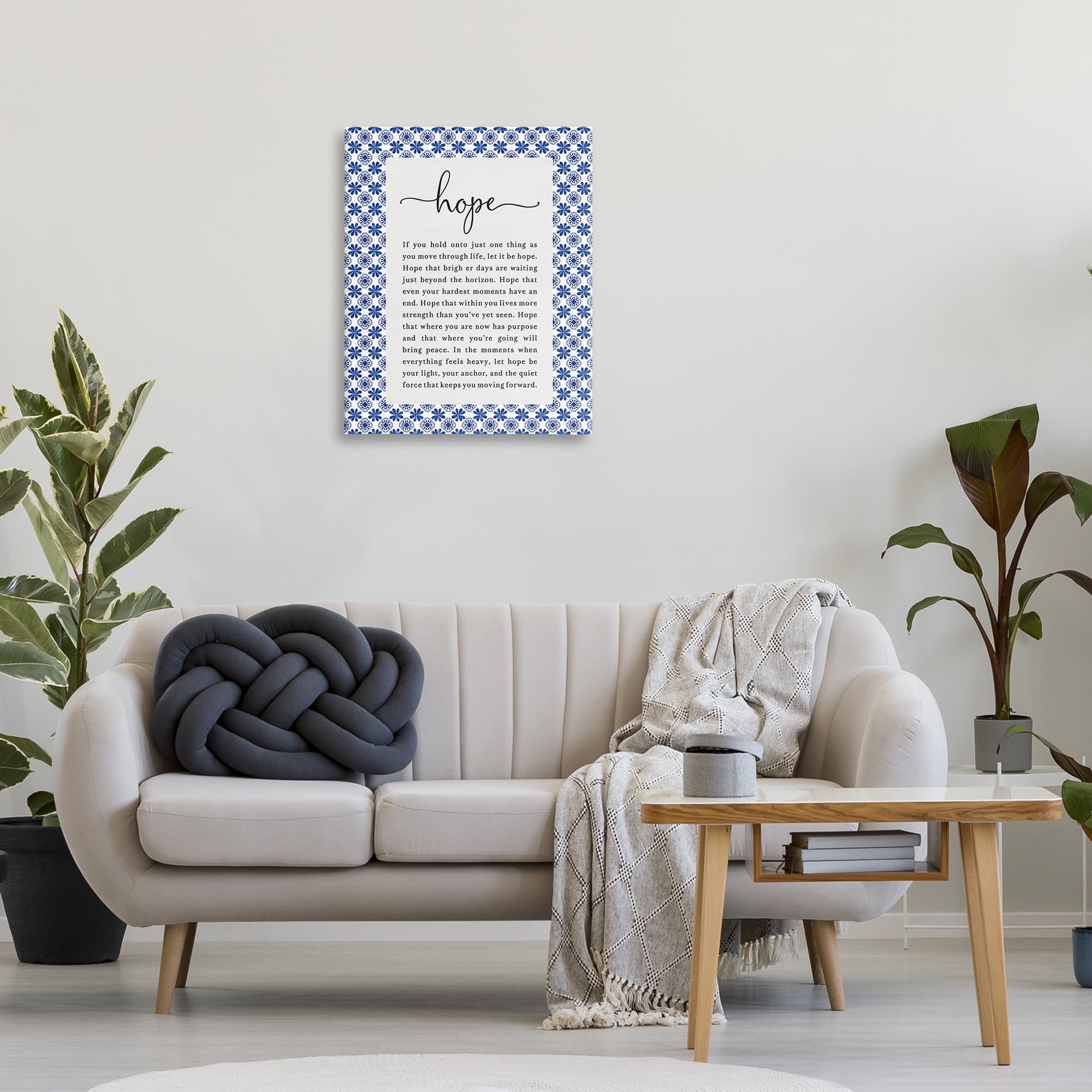Hope For Brighter Days Canvas Wall Art, design by Lettered and Lined