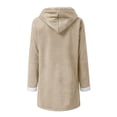 thumbnail image 5 of Winter Jackets for Women Sherpa Lined Jacket Duffle Toggle Coat Color:Khaki Size:S, 5 of 5