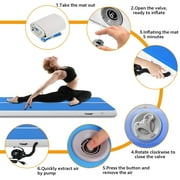 PRIJESSE 20FT×6.6 FT×8 IN Air GYM Track Inflatable Air Tumble Track Gymnastics Tumbling Mat for Home Use/Training/Cheerleading/Water/Yoga Electric Air Pump