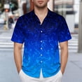 thumbnail image 2 of Hessimy Mens Short Sleeve Button Down Shirt Lightweight Wrinkle Free Untucked Dress Shirts(Dark Blue,XL), 2 of 9