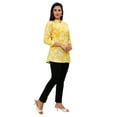 thumbnail image 4 of Maple Clothing Women's Short Kurta Cotton Indian Tunic Top Kurti (Yellow, L), 4 of 6