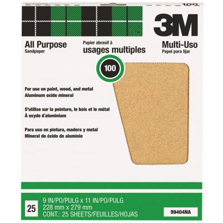 

3M 99404 Pro-Pak Paint & Rust Removal Sanding Sheet 100 Grit 11 x 9 25-Pack