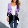 thumbnail image 2 of Jxximdong Cardigans for Women, Solid Color Fashion Casual 3/4 Sleeves Cardigans, Women's Bolero Shrugs Purple, 2 of 6