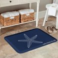 thumbnail image 2 of FJPT Non Slip Flannel Polyester Floor Mat Starfish Design For Bathroom Kitchen Bedroom Decor 31.5x19.7 inch, 2 of 5