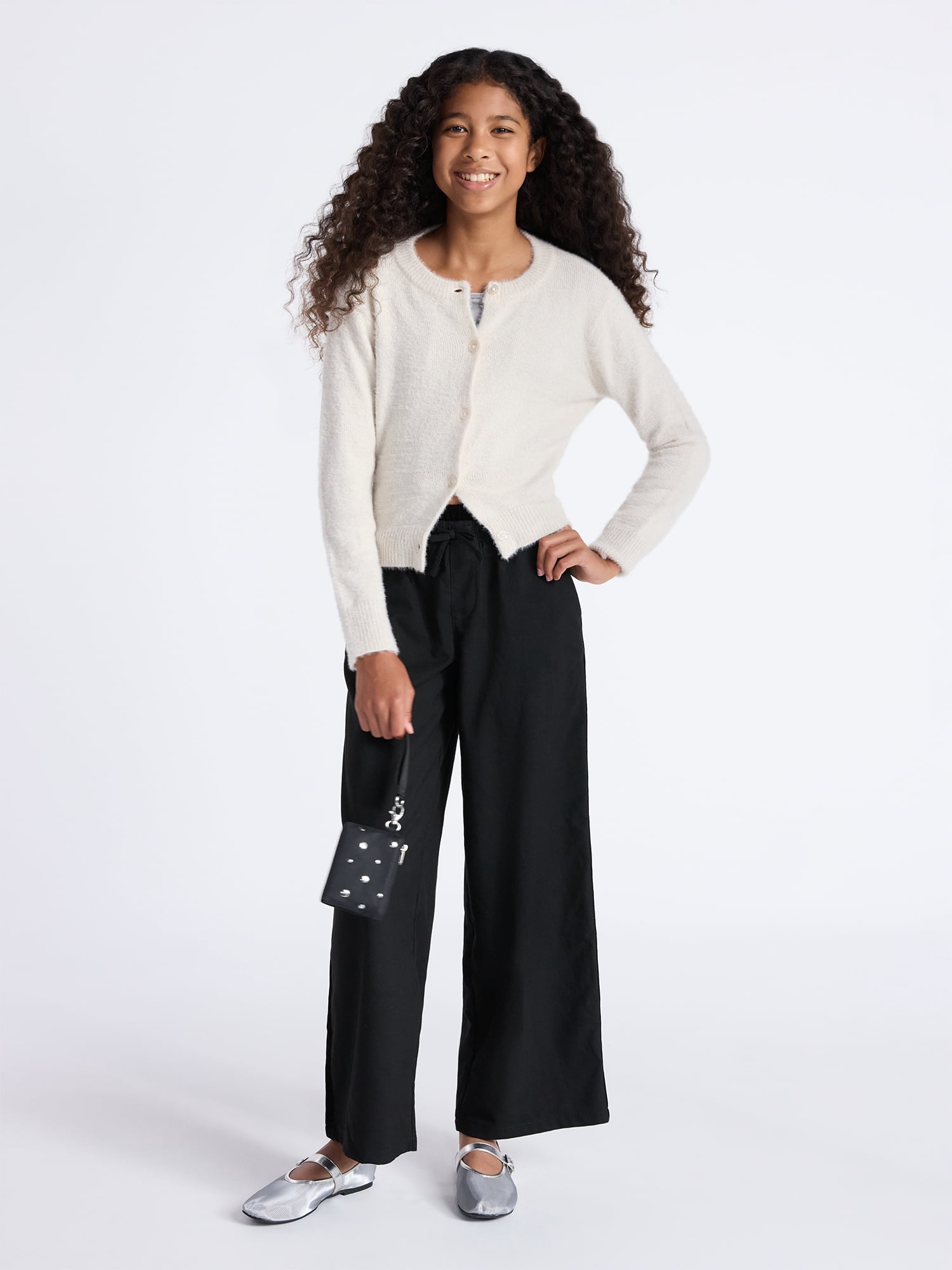 Weekend Academy Girls Wide Leg Pull-On Pants, Sizes 4-18