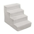 thumbnail image 1 of Escaleras con rampa para perros, escalones para mascotas, estables para sofá, sofá y cama alta, cubierta duradera lavable a máquina, escalera ligera Gris 4 Pasos, 1 of 10