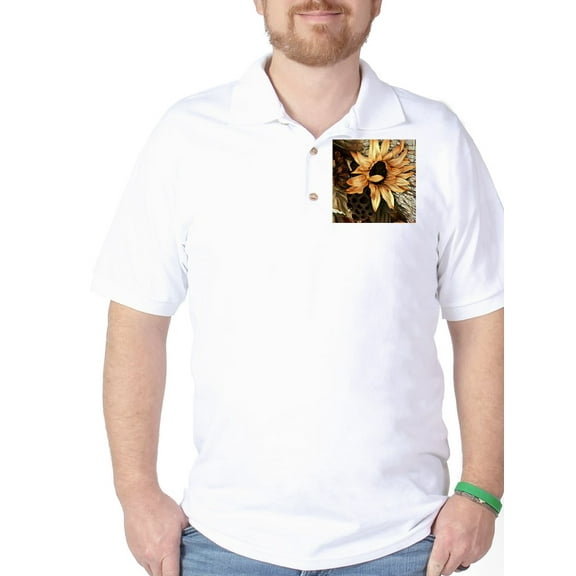 CafePress - Sunflower Golf Shirt - Golf Shirt, Pique Knit Golf Polo