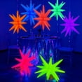 thumbnail image 5 of 7Set 7Colors UV Neon Balloons Kit - Black Light Fluorescent Foil Explosion Star Balloons, Glow in The Dark Party Supplies Decorations for Home, Birthday, Wedding, Party & Electronics Accessories, 5 of 9