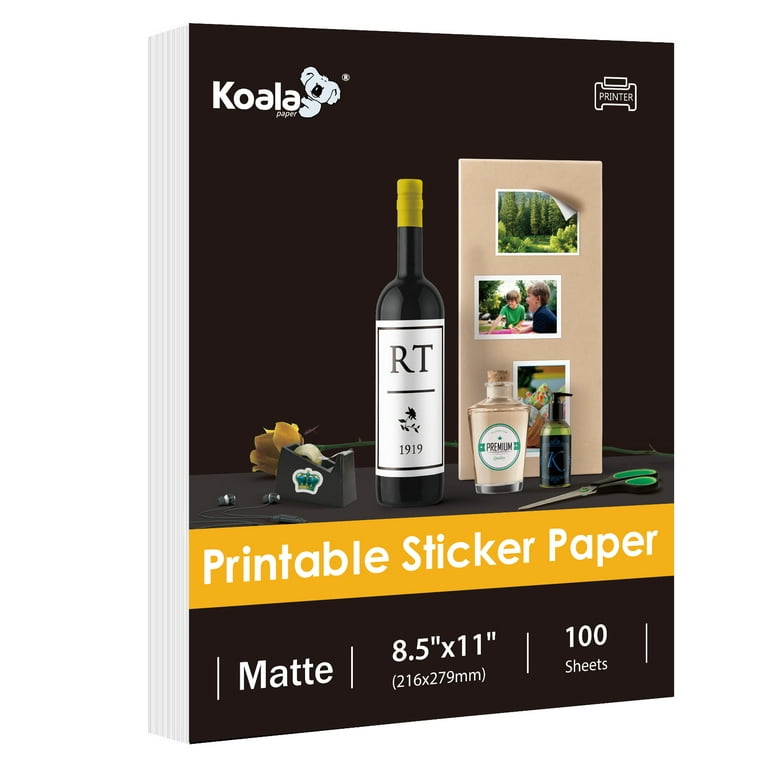 Koala Matte Printer Photo Paper 100 Sheets 8.5x11 Inches for Inkjet  Printer, Matte White Picture Paper 108g 29lb Thin 