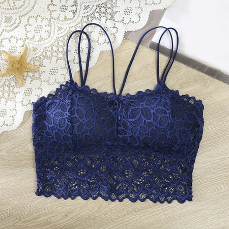 

Pxiakgy bras for women Womens Underwear Women Wearing Vest Pad Intimates Sport Bra Blue + One size