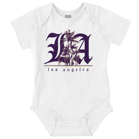 LA Los Angeles California Palm Trees Romper Boys or Girls Infant Baby Brisco Brands NB
