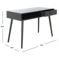 thumbnail image 6 of SAFAVIEH Remy Mid-Century 1 Drawer Writing Desk, Black, 6 of 14
