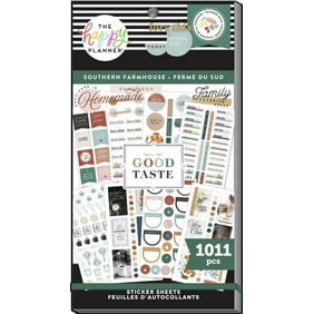 The Happy Planner Sticker Pack Southern Farmhouse Theme, Multi-Colored 30 Sheets 1011 Stickers