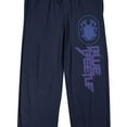 thumbnail image 2 of Blue Beetle Scarab Logo Men's Navy Sleep Pajama Pants-Medium, 2 of 5