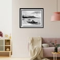 thumbnail image 3 of Historic Framed Print, [Two natives with outrigger canoes at shoreline, Honolulu, Hawaii], 17-7/8" x 21-7/8", 3 of 9