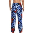 thumbnail image 3 of Picia Abstract Colorful Butterflies Mens Soft Woven Cotton Elastic Waistband Sleep Pajama Pant Lounge Sleep Pant With Pockets And Drawstring-Small, 3 of 9