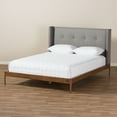 thumbnail image 2 of Baxton Studio Brooklyn Mid-Century Modern Walnut Wood Platform Bed, Multiple Sizes, Multiple Colors, 2 of 10