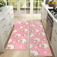 thumbnail image 4 of Kitchen Rugs Sets Of 2,Pink Christmas Santa Pattern Anti Fatigue Kitchen Mat Rugs Non Slip Washable,Decorative Kitchen Floor Mats for Kitchen,Sink,Laundry,17"X47", 4 of 5