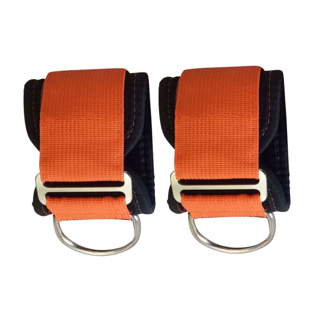1 Pair Ankle Strap Brace Fixed Ankle Support Strength Training Attachment Ankle Cuffs Legs Exercise Protective Tool for Gym (Orange)