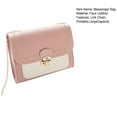 thumbnail image 7 of Xinyolin Women Crossbody Bag Large Capacity Link Chain Fine Stitching Faux Leather Contrast Color Single Shoulder Messenger Phone Bag Daily Use, 7 of 7