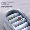 thumbnail image 4 of Opal Nose Rings Hoops - 316L Surgical Steel Septum Ring for Women Conch Piercing Jewelry Daith Helix 2Pcs 16G 18G, 4 of 11