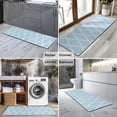 thumbnail image 2 of Light Blue Geometric Quatrefoil Pattern Kitchen Rug Mat,Kitchen Runner Rugs Non Skid Washable,Decorative Kitchen Floor Mats for Kitchen,Sink,Laundry,17"X47", 2 of 5