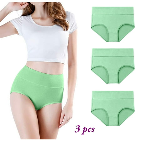 

Women s High Waisted Cotton Underwear Stretch Briefs Soft Full Coverage Panties Please buy one or two sizes up